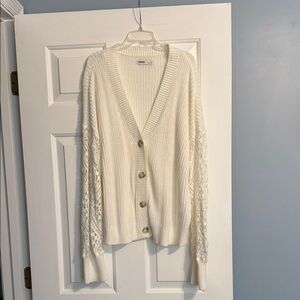 Sonoma Cream Lace Sleeve Cardigan